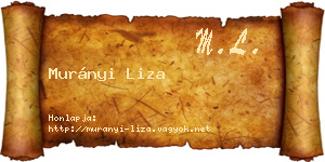 Murányi Liza névjegykártya